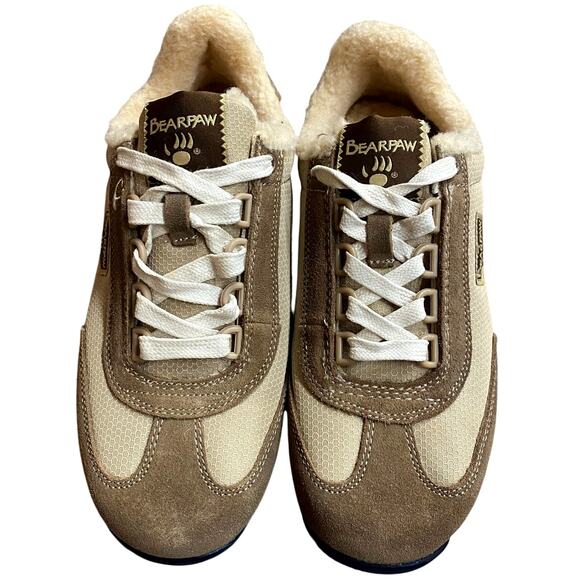 Bearpaw Mogul Hickory Fur Men\'s Sneakers US 8.5 Tan Creme Suede Comfort Shoes main image 5